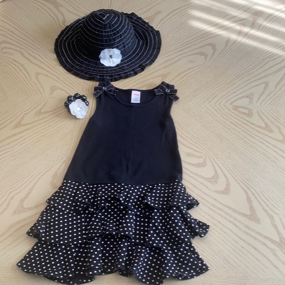 Gymboree size 4 black dress with accessories - Picture 1 of 7
